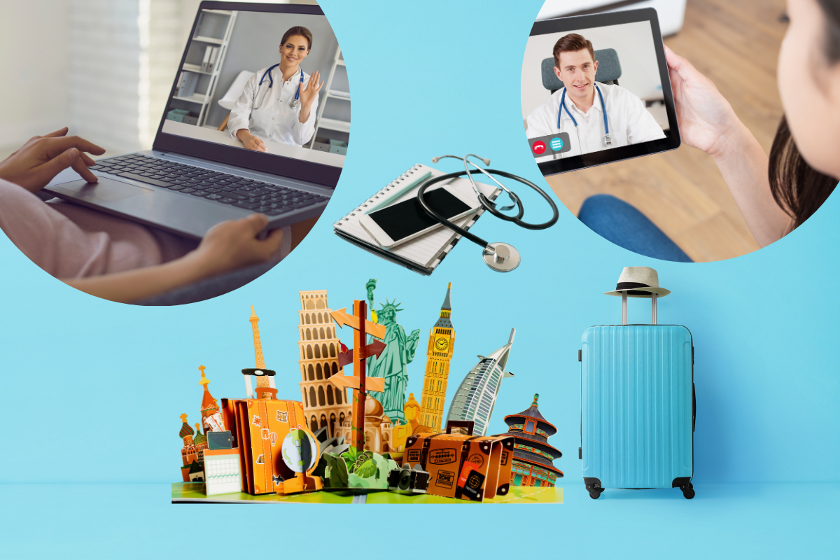 Traveler using telemedicine service