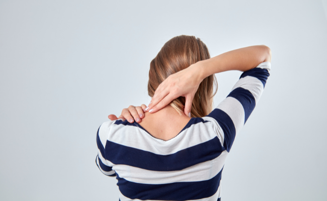 What's causing the persistent upper arm pain?