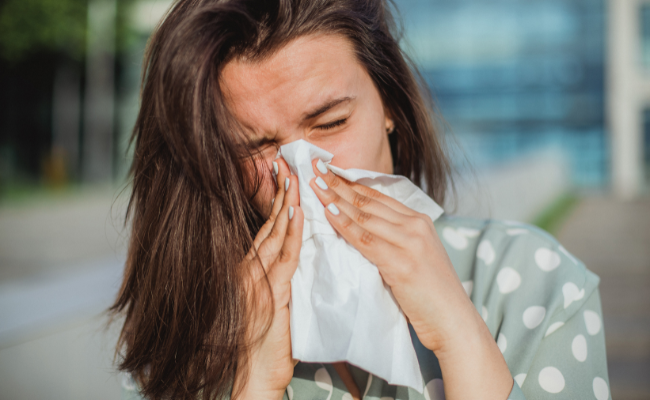 How can I naturally relieve a stuffy and runny nose?